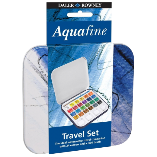 Daler-Rowney Aquafine Travel Set of 24 Half Pans