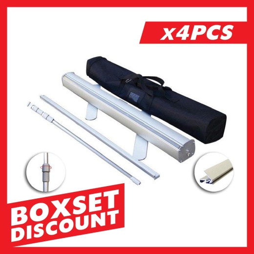 Retractable Roll Up Banner Stand 57" Box Set of 4 Pcs
