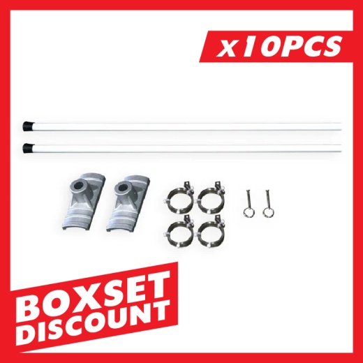 Street Pole Banner Brackets 18" - Hardware Only Box Sets [Qty 10 Pcs]