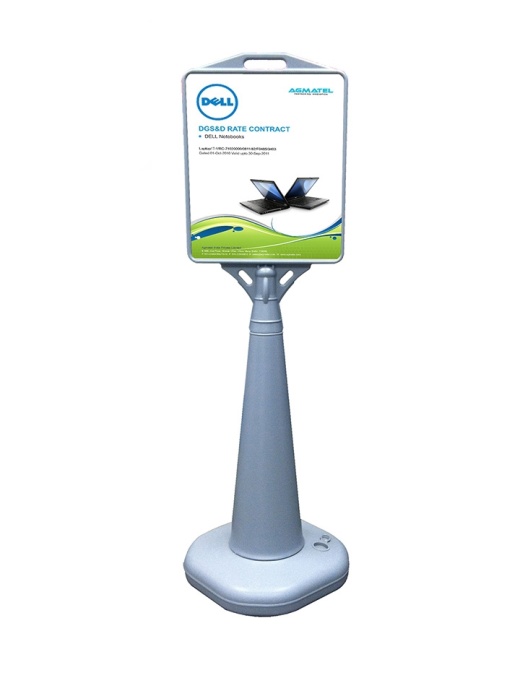 Outdoor Cone Poster Sign (Water Filled Base) With Acrylic Prints