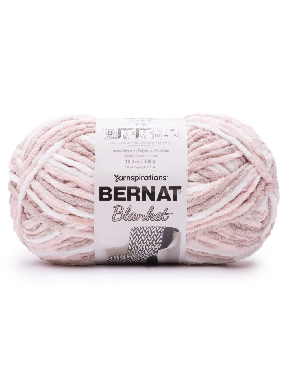 Bernat Blanket Brights Big Ball Yarn (Raspberry Ribbon Variegated)