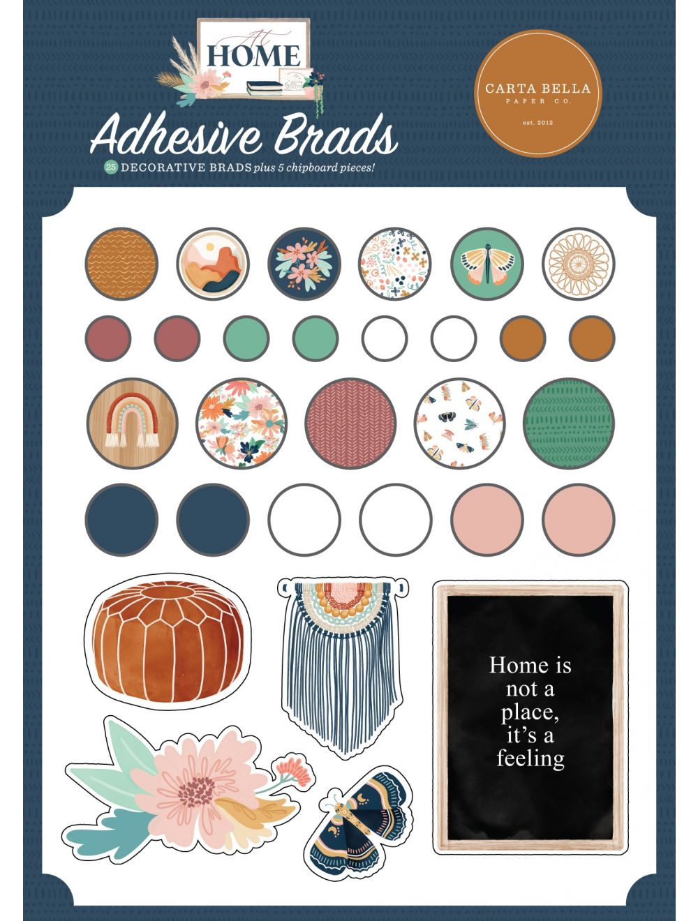 Carta Bella Decorative Brads -Farmhouse Summer