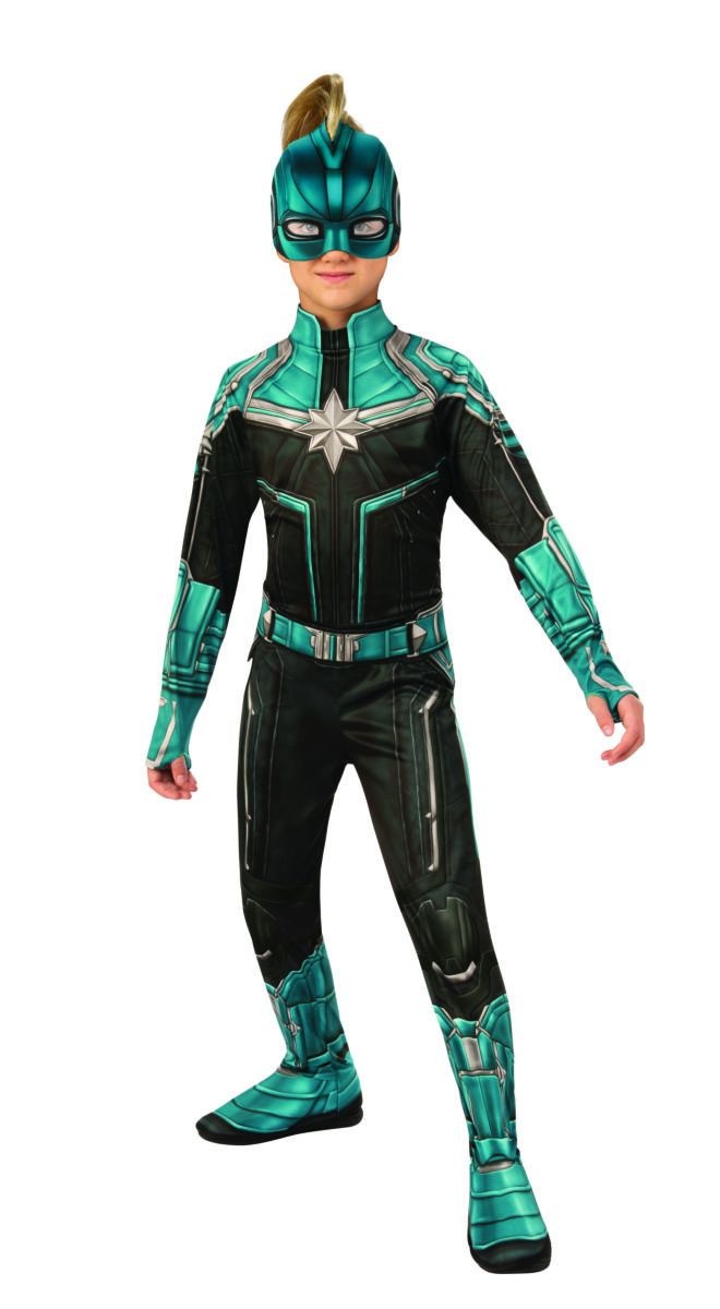 Captain Marvel Child's Kree Suit Girl's Costume, Large