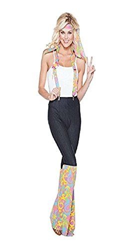 Halloween Wholesalers Colorful Floral Suspenders With Head Band