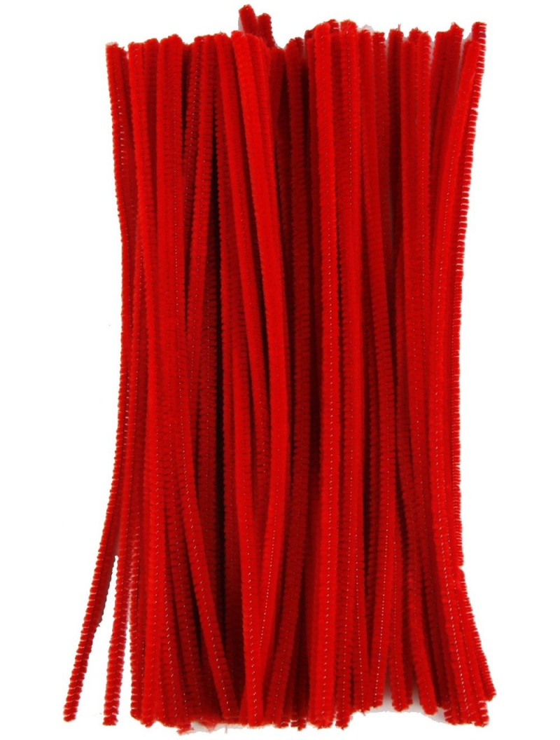 Touch Of Nature Chenille Stems 6Mmx12" 100/Pkg-Red