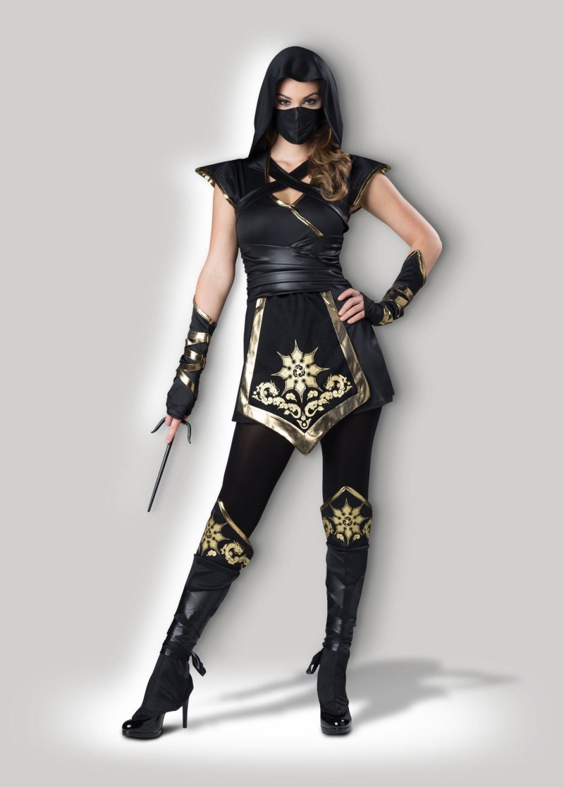 In Character Womens Elite Ninja Mystique Costume Black And Gold Small