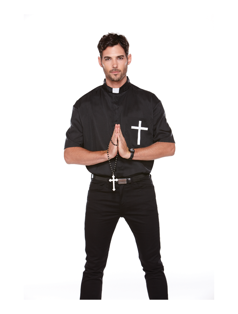 Halloween Wholelalers- The Holy Prayer Men's Dress- Black