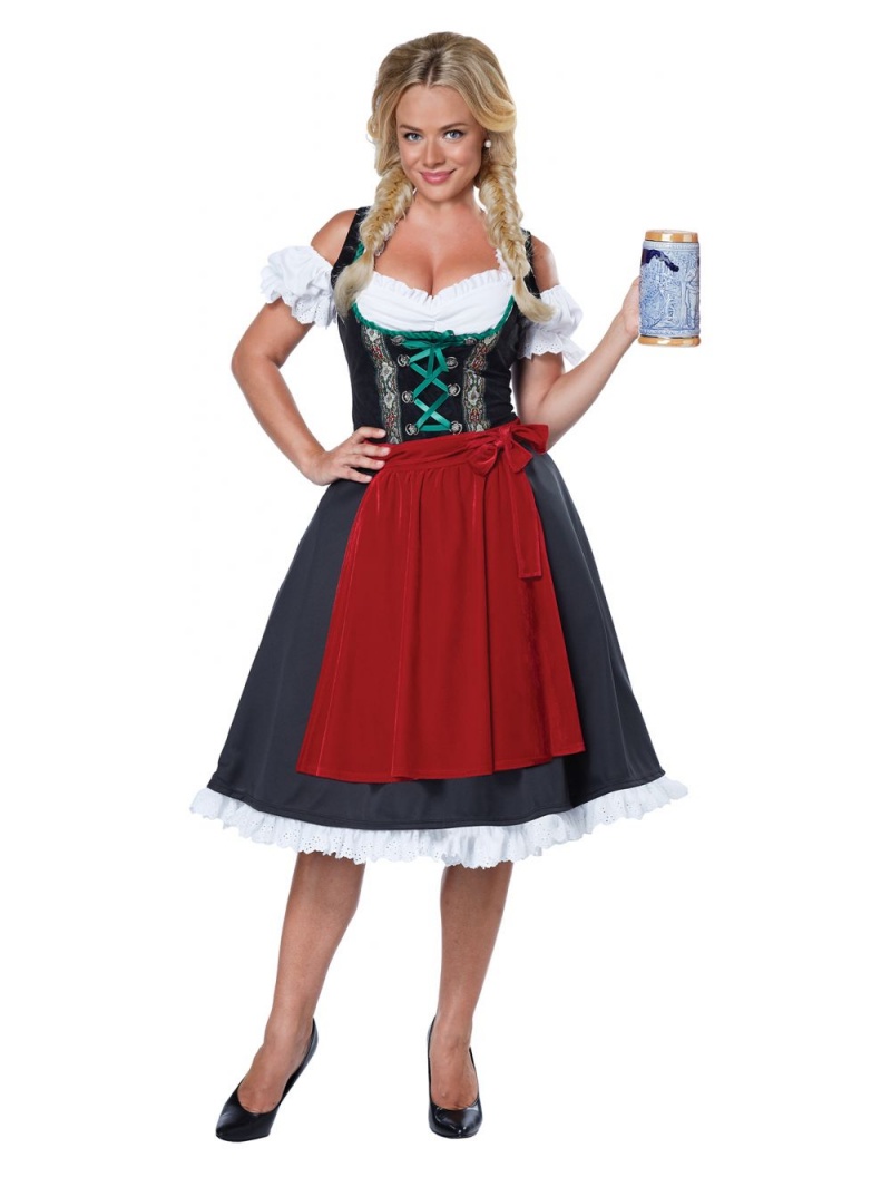California Costumes Women's Oktoberfest Fraulein Costume, Black/Red, X-Small