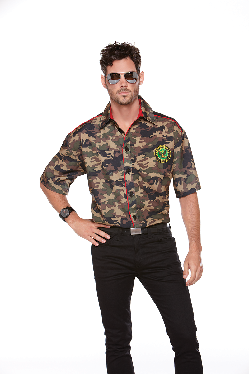 Halloween Wholesalers The Army Style Men's Shirt