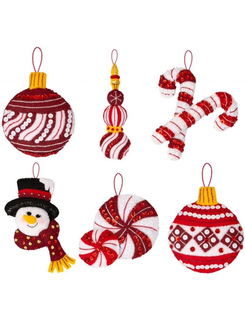 Bucilla ® Seasonal - Felt - Ornament Kits - The Claus Collection