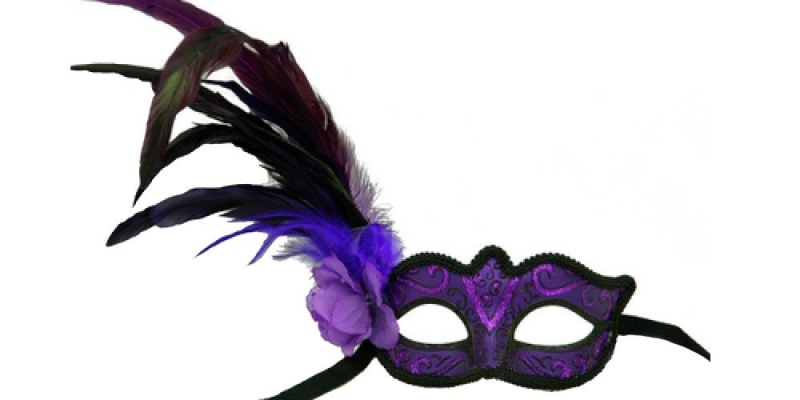 Kbw Women's Venetian Styled Eye Mask, Purple