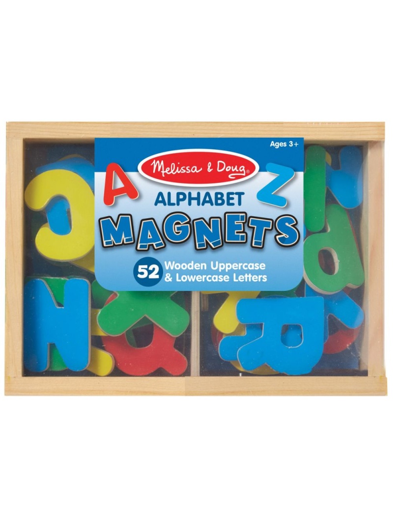 Wooden Magnet Set Alphabet 52Per Pkg