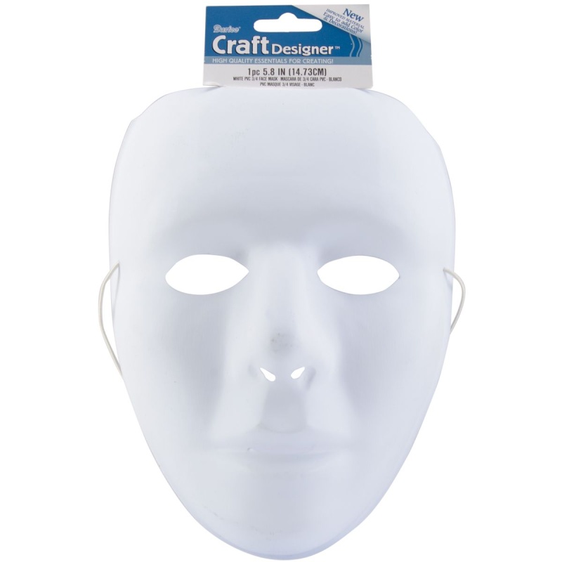 Pvc Full Face Mask Form 9.75 Inch White