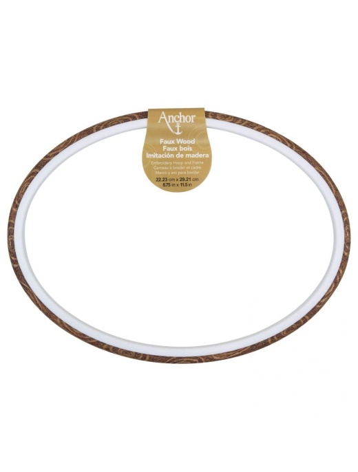 Anchor Faux Wood Oval Embroidery Hoop 12\\