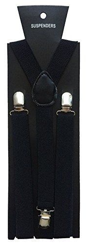 Halloween Wholesalers Mens Suspenders Black