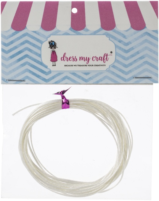 Dress My Crafts Satin Ribbon Twine 3M Off White