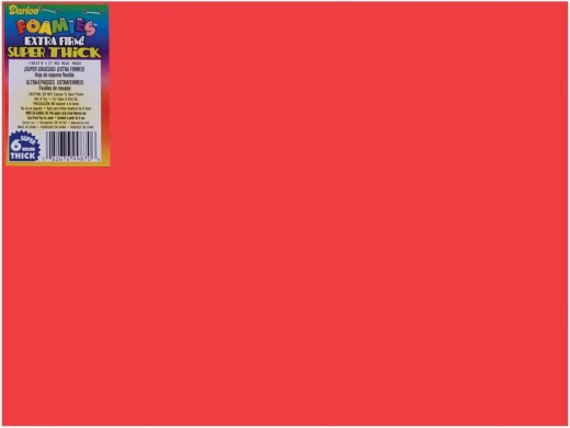 Extra Thick Foam Sheet Red 6Mm Thick 9 X 12 Inches