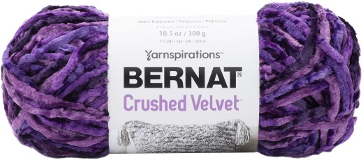 Spinrite Bernat Crushed Velvet Yarn Potent Purple 1 Pack Of 1 Skein