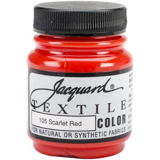 Jacquard Textile Color Fabric Paint 2.25Oz Scarlet Red