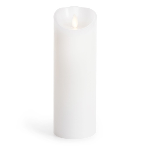 Luminara Flameless C And Le White Wax Unscented Pillar 8 Inch