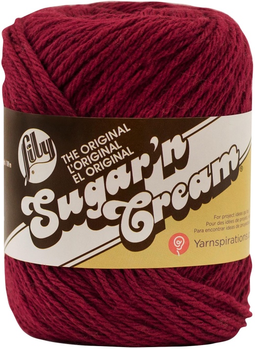 Lily Sugar N Cream Yarn Solids Wine 1 Pack Of 1 Skein
