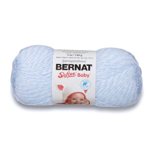 Spinrite Bernat Softee Baby Yarn Solids Baby Denim Marl Pack Of 1 Skein