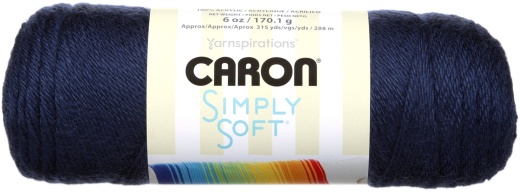 Spinrite Caron Simply Soft Solids Yarn Dark Country Blue 1 Pack Of 9 Skein