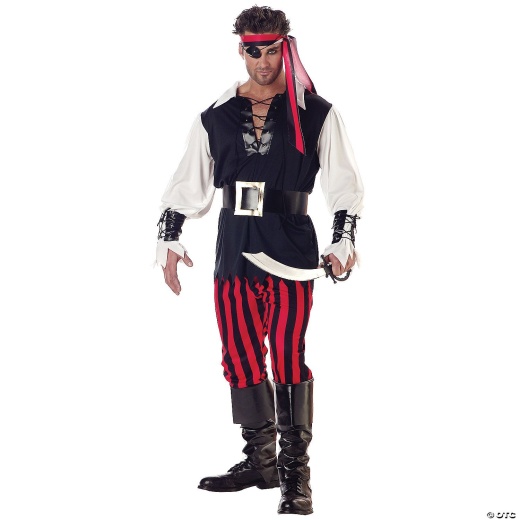 Mens Cutthroat Pirate Costume Md
