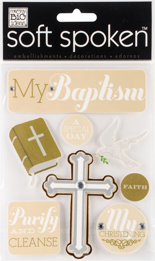 Me And My Big Ideas Soft Spoken Themed Embellishments My Baptism