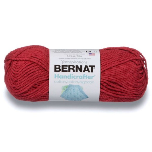 Spinrite Bernat H And Icrafter Cotton Yarn Solids Country Red 1 Pack Of 6 Skein