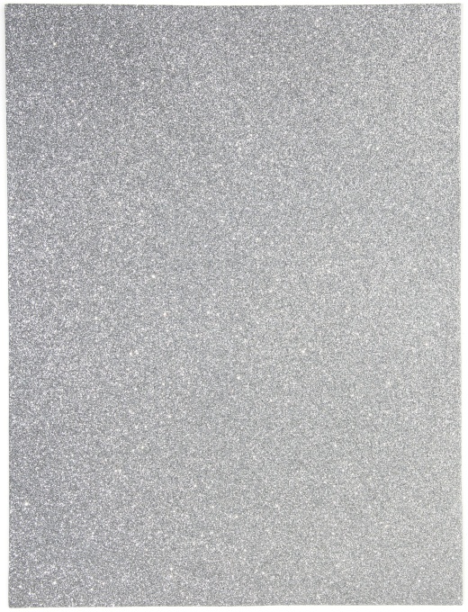 Glitter Foam Sheet - 9x12 Inch, 2Mm, Silver Glitter - Cousin