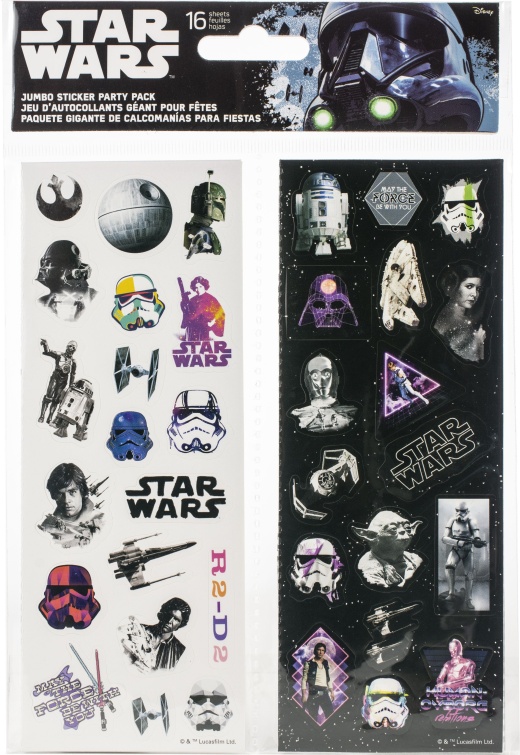 S And Ylion Disney Jumbo Party Pack Stickers 16 Sheets Star Wars