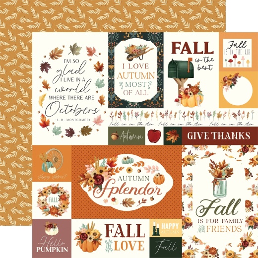 Harvest Double Sided Cardstock 12 Inch X12 Inch Multi Journaling Cards(Pack Of 25)