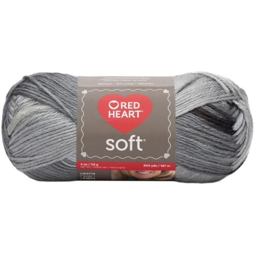 Red Heart Soft Yarn Greyscale Pack Of 1 Skein