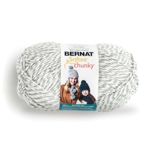 Spinrite Bernat Softee Chunky Big Ball Yarn Solids Grey Ragg Pack Of 1 Skein