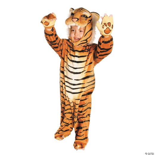 Plush White Tiger Costume