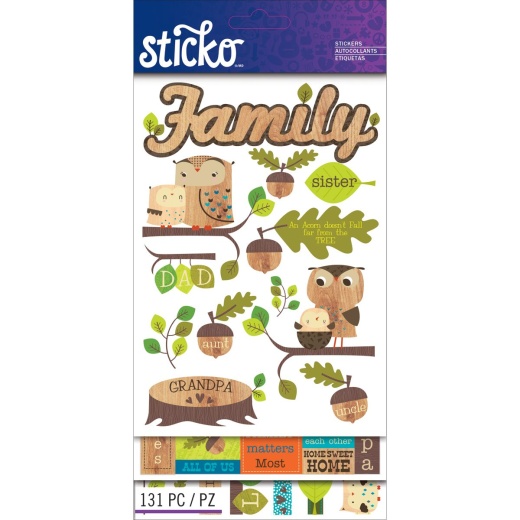 Sticko Themed Flip Pack Stickers 131 Per Pkg Family