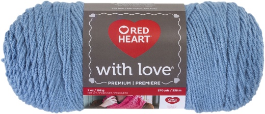 Spinrite Red Heart With Love Yarn Bluebell 1 Pack Of 24 Skein