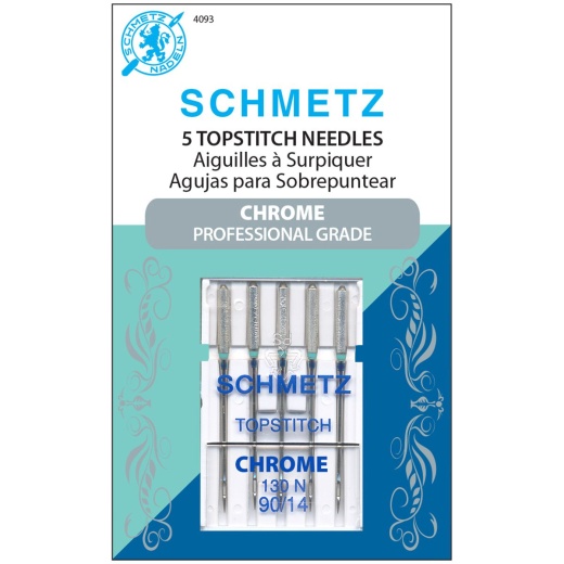 Schmetz Chrome Topstitch Machine Needles-Size 90/14 5 Per Pkg