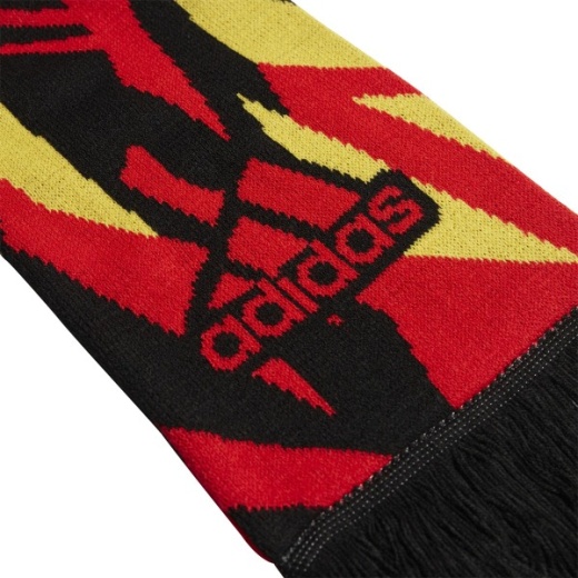adidas Belgium Soccer Scarf - Black/Red - 53" X 6.5" X 3.5"