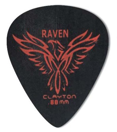 Steve Clayton™ Black Raven Pick: Standard, .80mm, Pack of 12