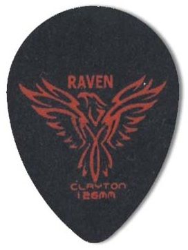 Steve Clayton Black Raven Pick - Small Teardrop