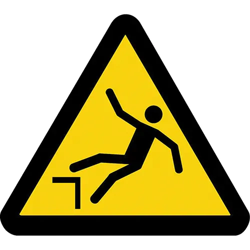 Drop/Fall Hazard Iso Warning Safety Labels, 4