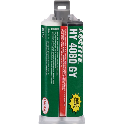 Hy 4080 Gy™ Structural Repair Hybrid Adhesive, Two-Part, Dual Cartridge, 50 G, Grey