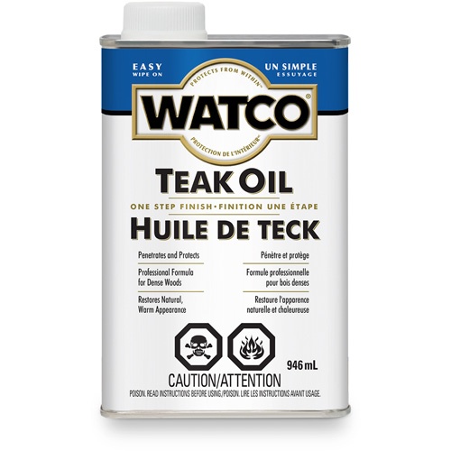 Watco® Teak Oil, 946 Ml, Clear, Transparent