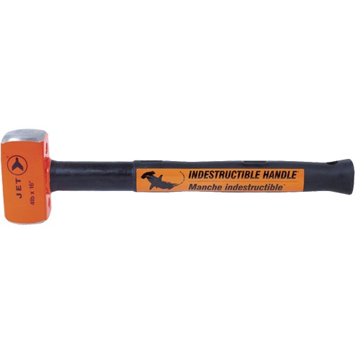 Super Heavy-Duty Indestructible Handle Sledge Hammer, 4 Lbs., 16", Solid Steel Handle