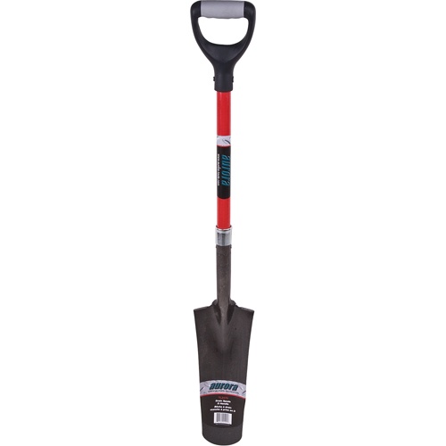 Heavy-Duty Drain Spade, Carbon Steel, 14" X 5-1/2" Blade, 29" L, D-Grip Handle