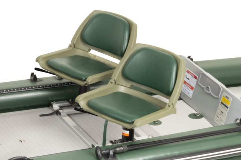 Tandem Green Locking Swivel Seats W/ 7" Pedestals