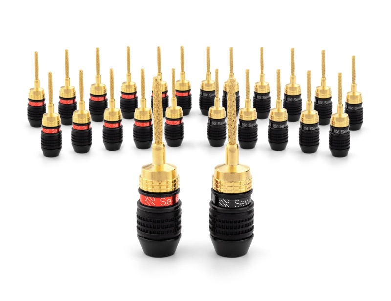 Deadbolt Flex Pin Banana Plugs For Spring Loaded Speaker Terminals