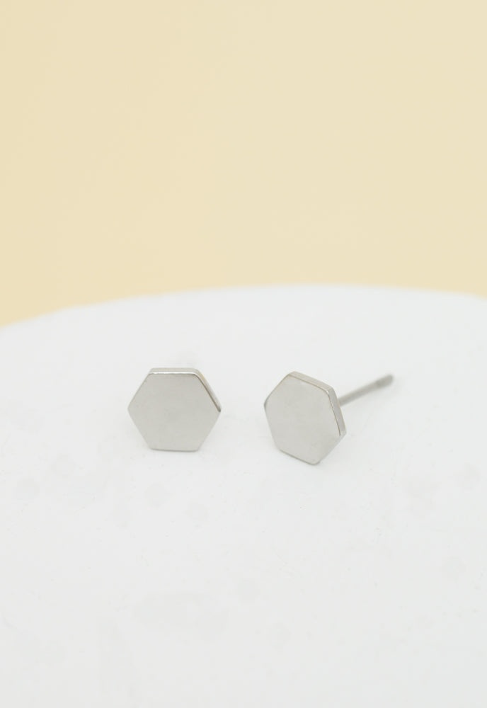 Honeycomb Silver Studs